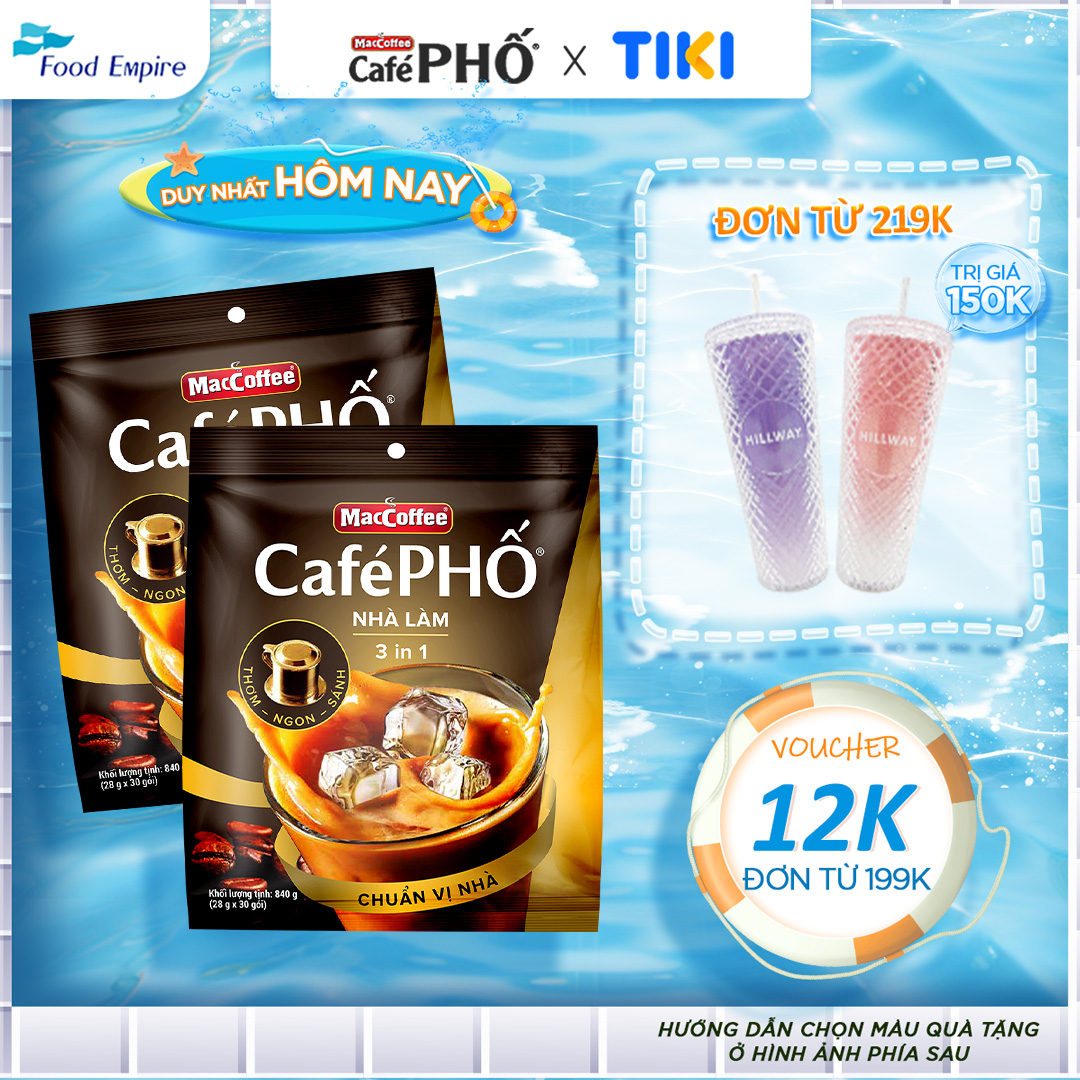 Combo 2 Túi Cà phê Phố Nhà làm - MacCoffee (túi 30 gói x 28g)