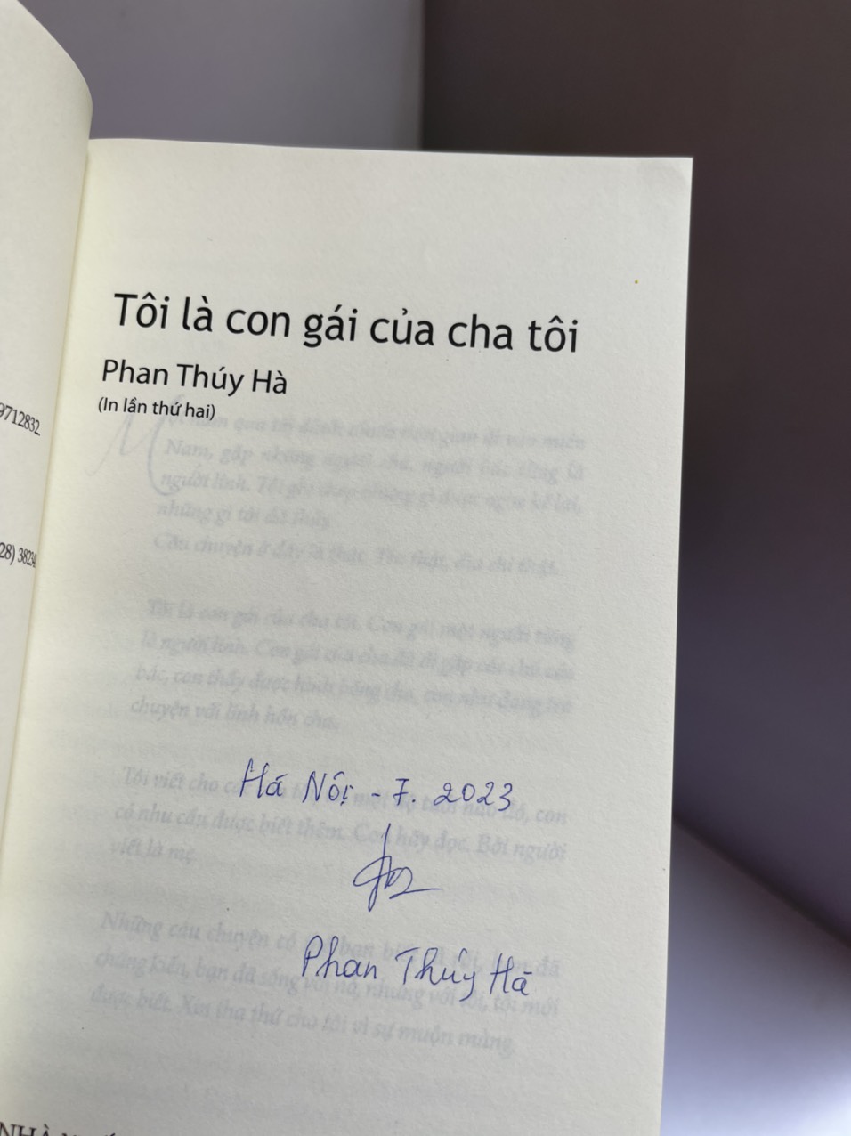 TÔI LÀ CON GÁI CỦA CHA TÔI – Phan Thuý Hà - NXB Phụ Nữ