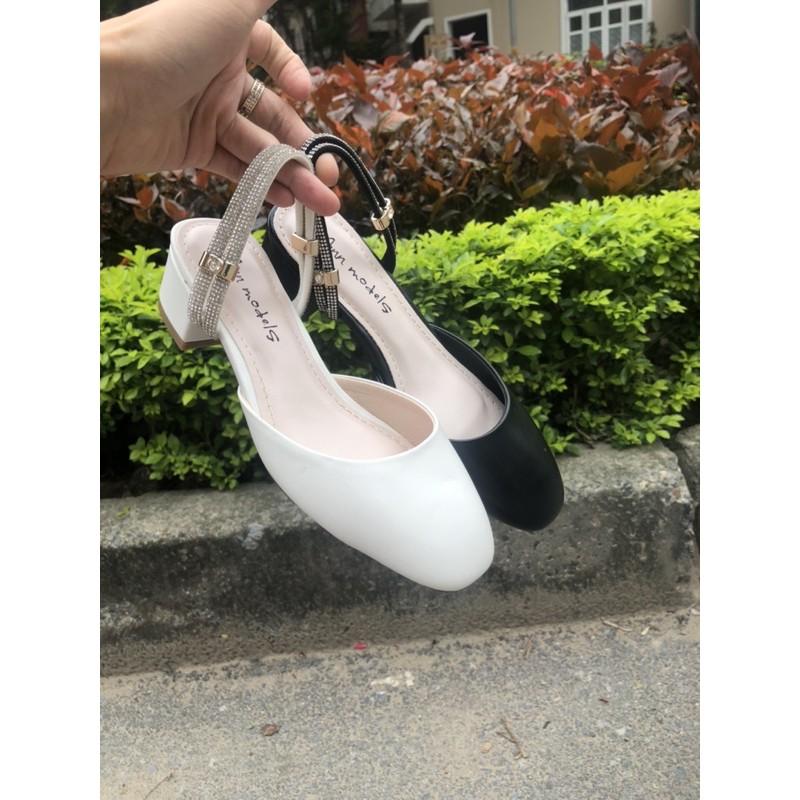 Giày sandal tiện lợi mũi vuông 3 phân phối quai đá [HÀNG BẢO HÀNH