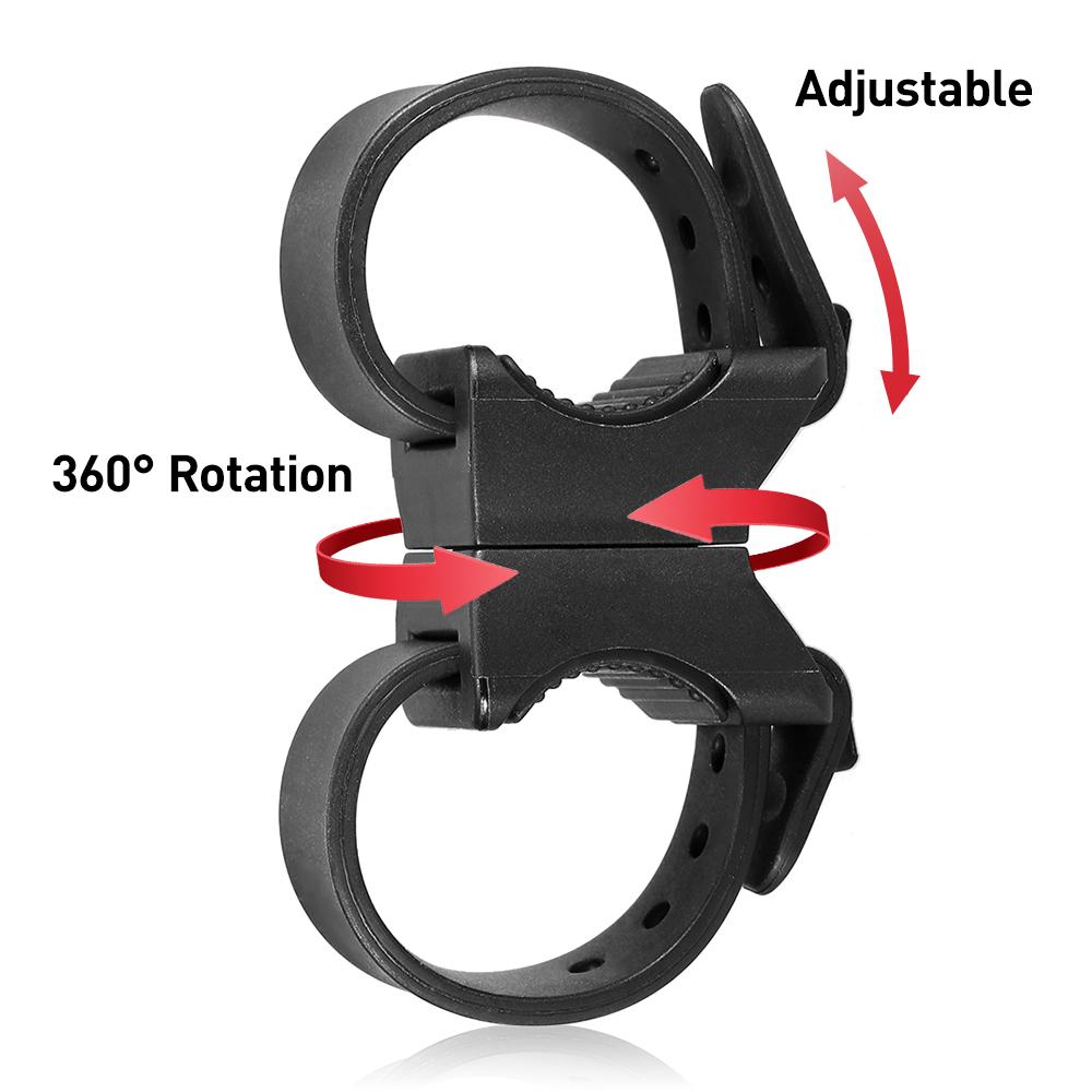 Giá đỡ đèn pin xe đạp bằng nhựa silicone xoay 360 °