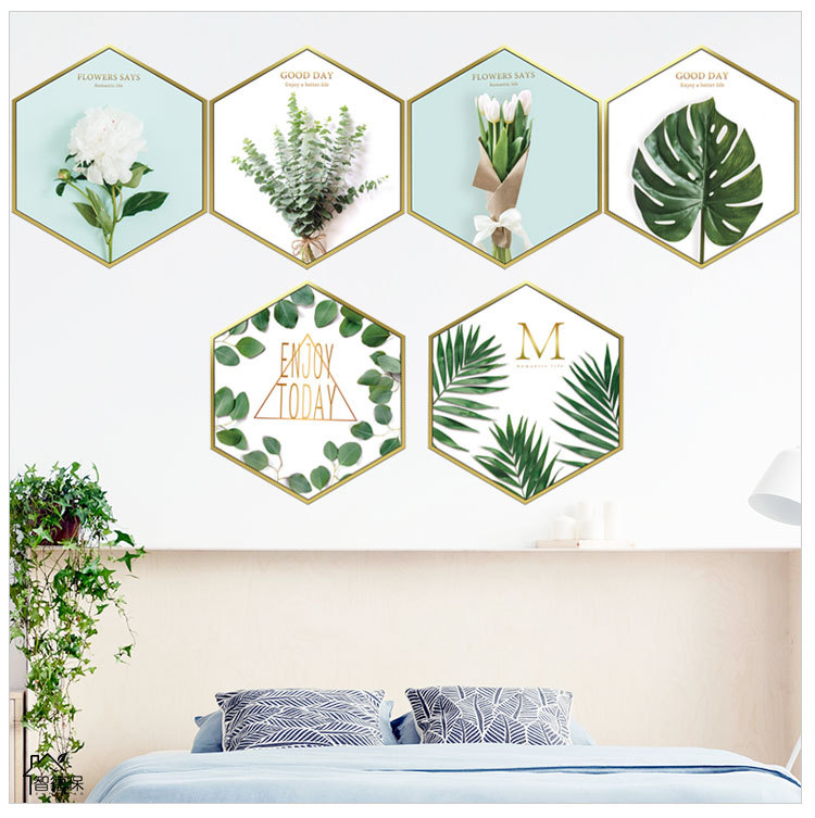 Decal Dán Tường Khung Tranh Lá Cây