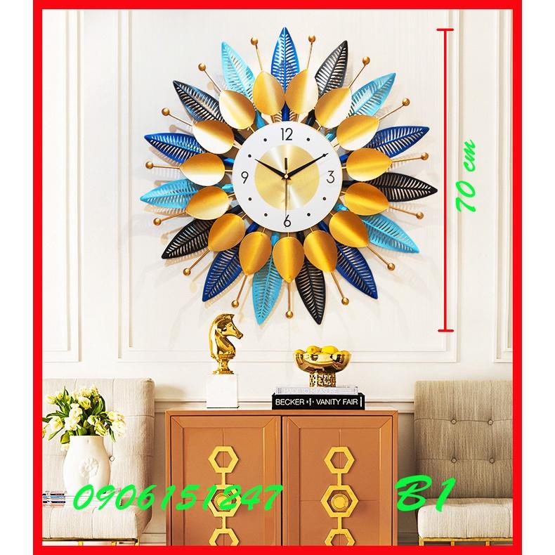 Đồng hồ treo tường trang trí decor B1 kích thước 70 x 70 cm