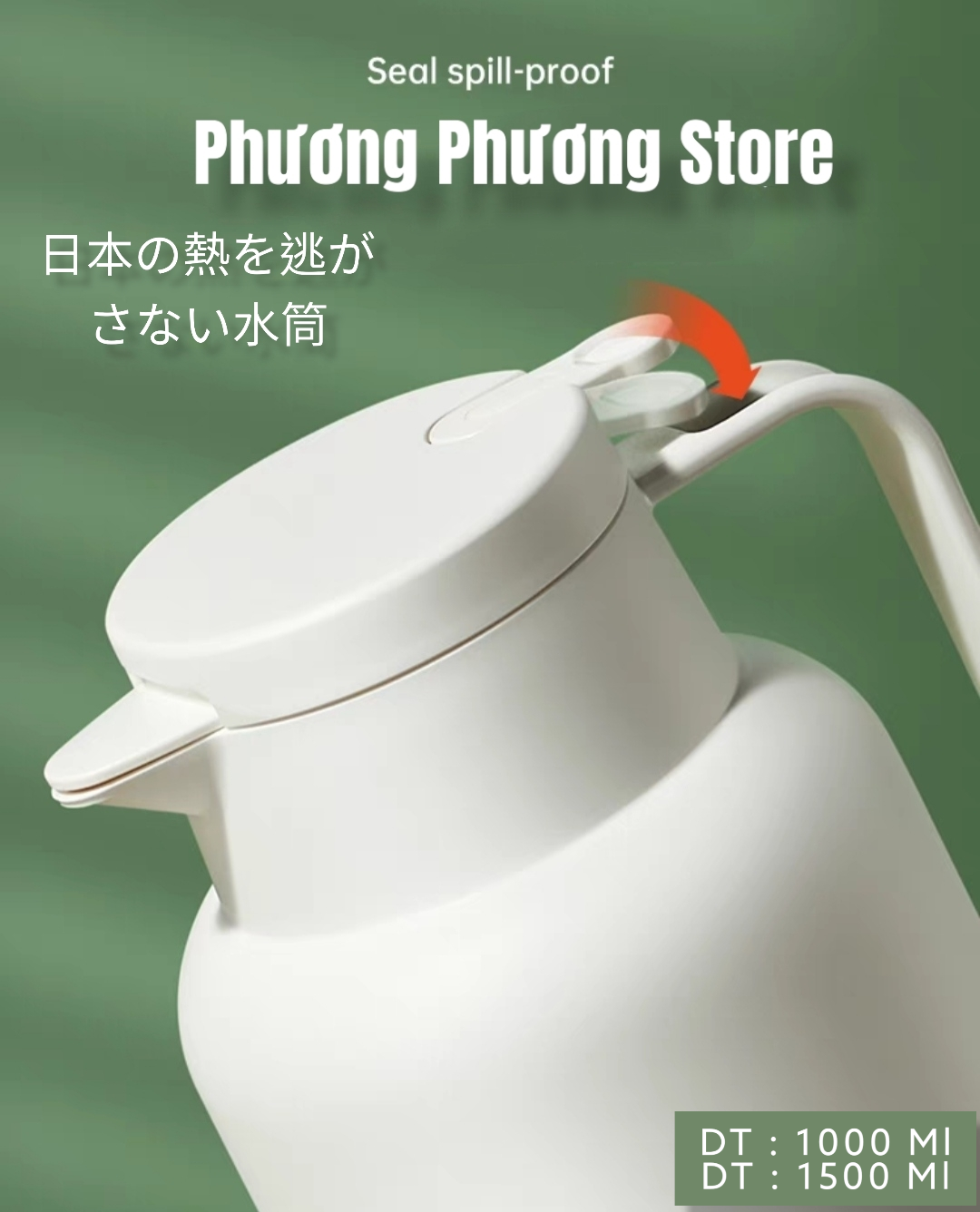 Bình giữ nhiệt 1500ml và 2000ml, phích giữ nhiệt 24h Powcan