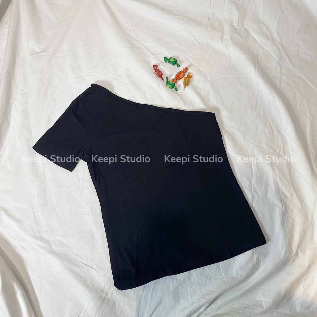 Áo Lệch Vai Cao Cấp chất cotton, siêu co giãn
