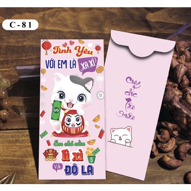 Combo 100 bao lì xì ì Tết 2024  hàng đẹp nhiều mẫu mới , vô cùng xinh xắn và cute