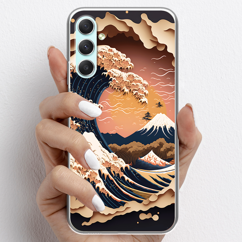 Ốp lưng cho Samsung Galaxy A34 nhựa TPU mẫu Sóng biển