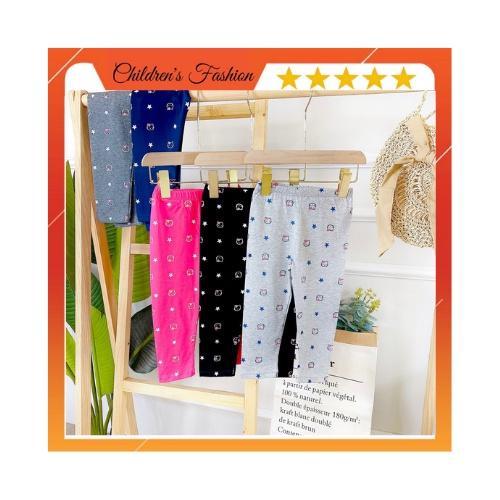 Quần cotton dài, Quần legging cho bé gái đẹp Chất liệu cotton in hình kitty từ