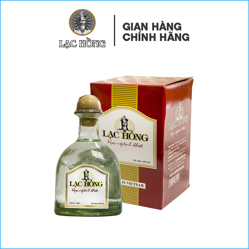 [Dung tích 700ml, 32%] Lạc Hồng rượu nếp, rượu trắng, rượu vodka tinh khiết, sản xuất theo phương pháp truyền thống, vị dịu, nhẹ, uống không đau đầu.