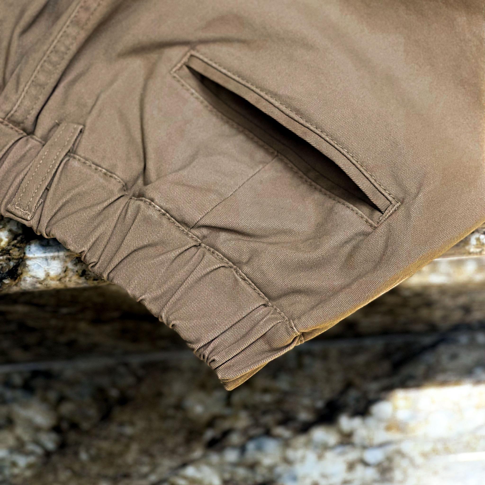 Quần Short Kaki Nam Màu Nâu BY COTTON Brown Khaki Shorts