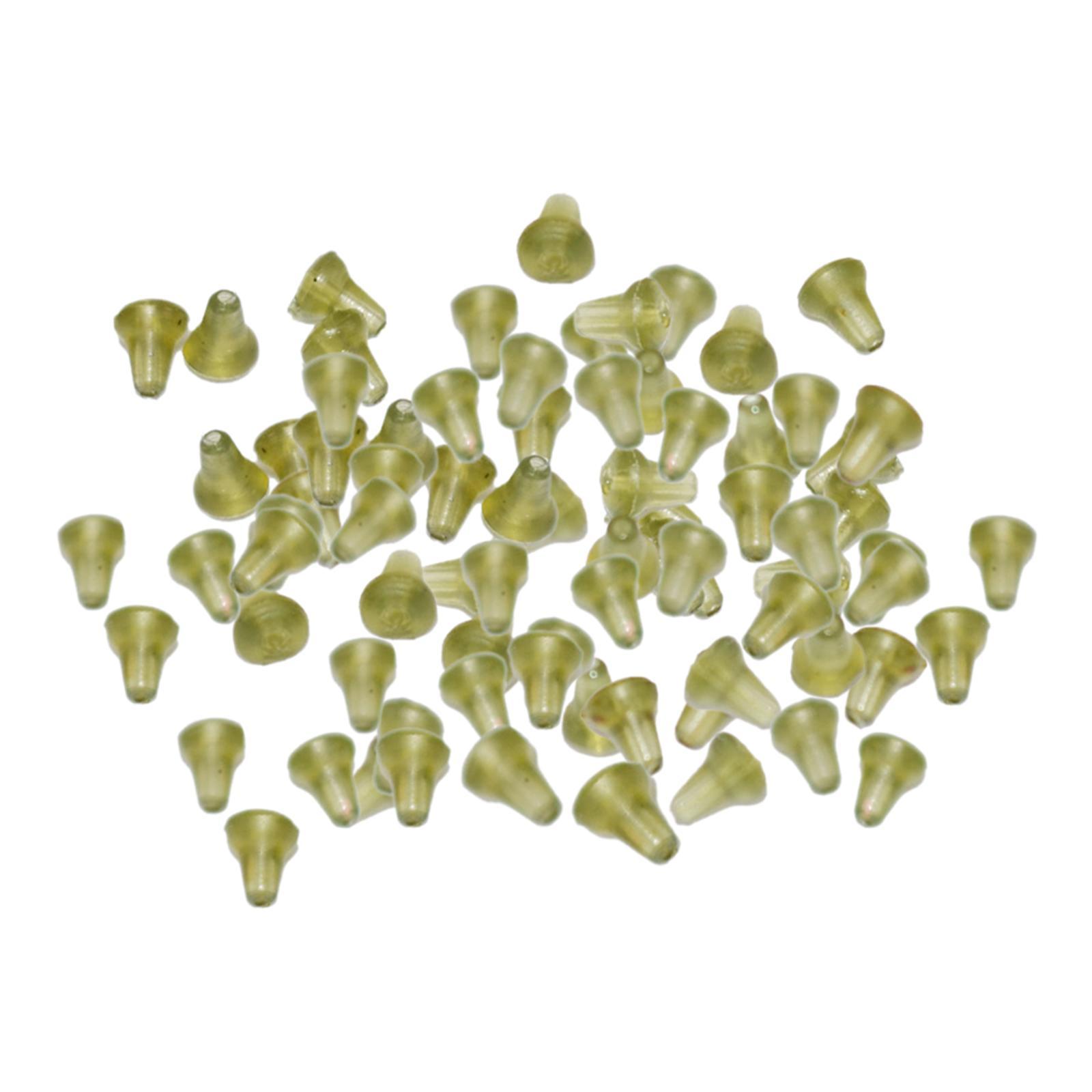 2X 100Pcs Hook Stops  Beads Sliding    Up   Rig Stopper Green