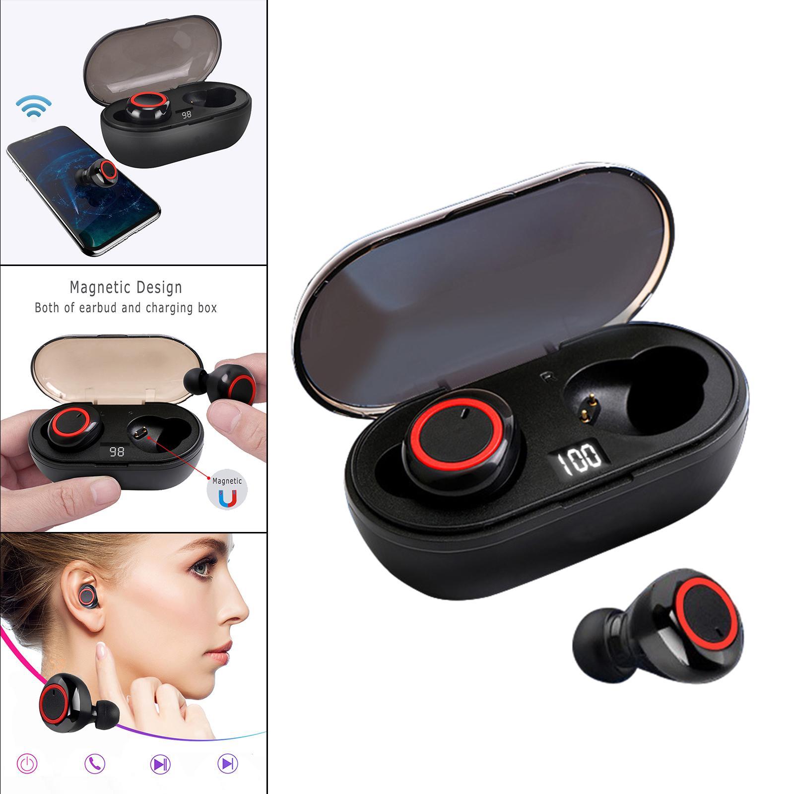 F1 True Wireless Headset Waterproof in Ear for Sport iOS and android red