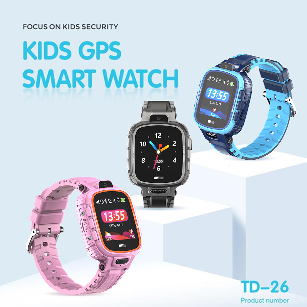 Đồng hồ thông minh trẻ em 1.44 '' Màn hình cảm ứng LBS WiFi GPS, gọi điện thoại SOS, trò chuyện video 50W