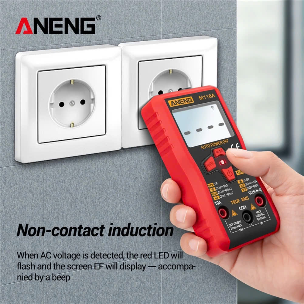 Đèn Ốp Trần Đồng Hồ Đo Điện Vạn Năng Tự Động Thông Minh Aneng - Cao Cấp, Đo Không Cần Chỉnh Thang