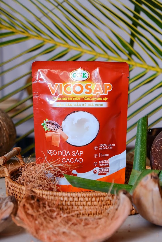 COMBO 2 túi kẹo Dừa sáp cacao