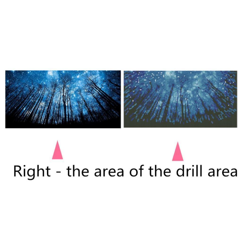 5D DIY Diamond Painting Rhinestone Night Sky Pictures of Crystals Embroidery Kits Arts, Crafts &amp; Sewing Cross Stitching