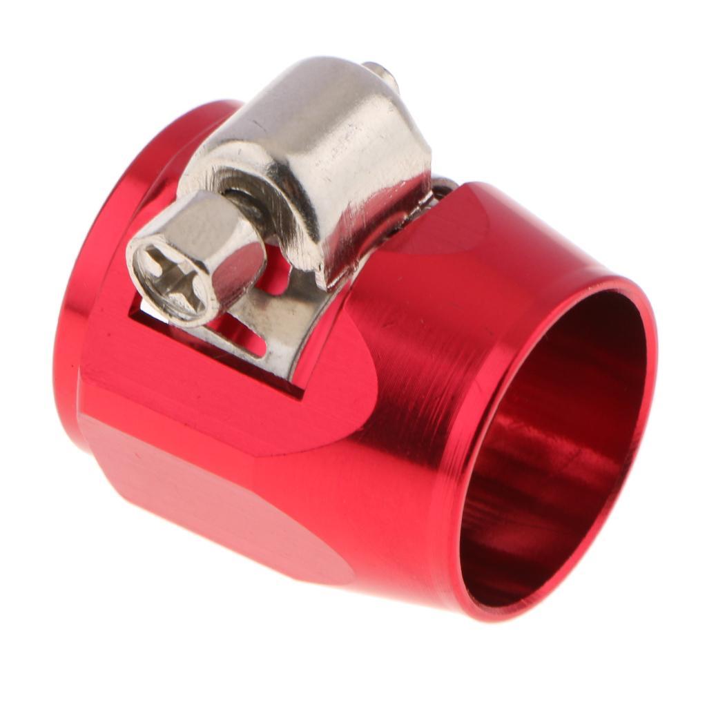 Aluminum Auto Car AN8 Hose End Finisher Fuel Oil Water Pipe Clip Clamp Red