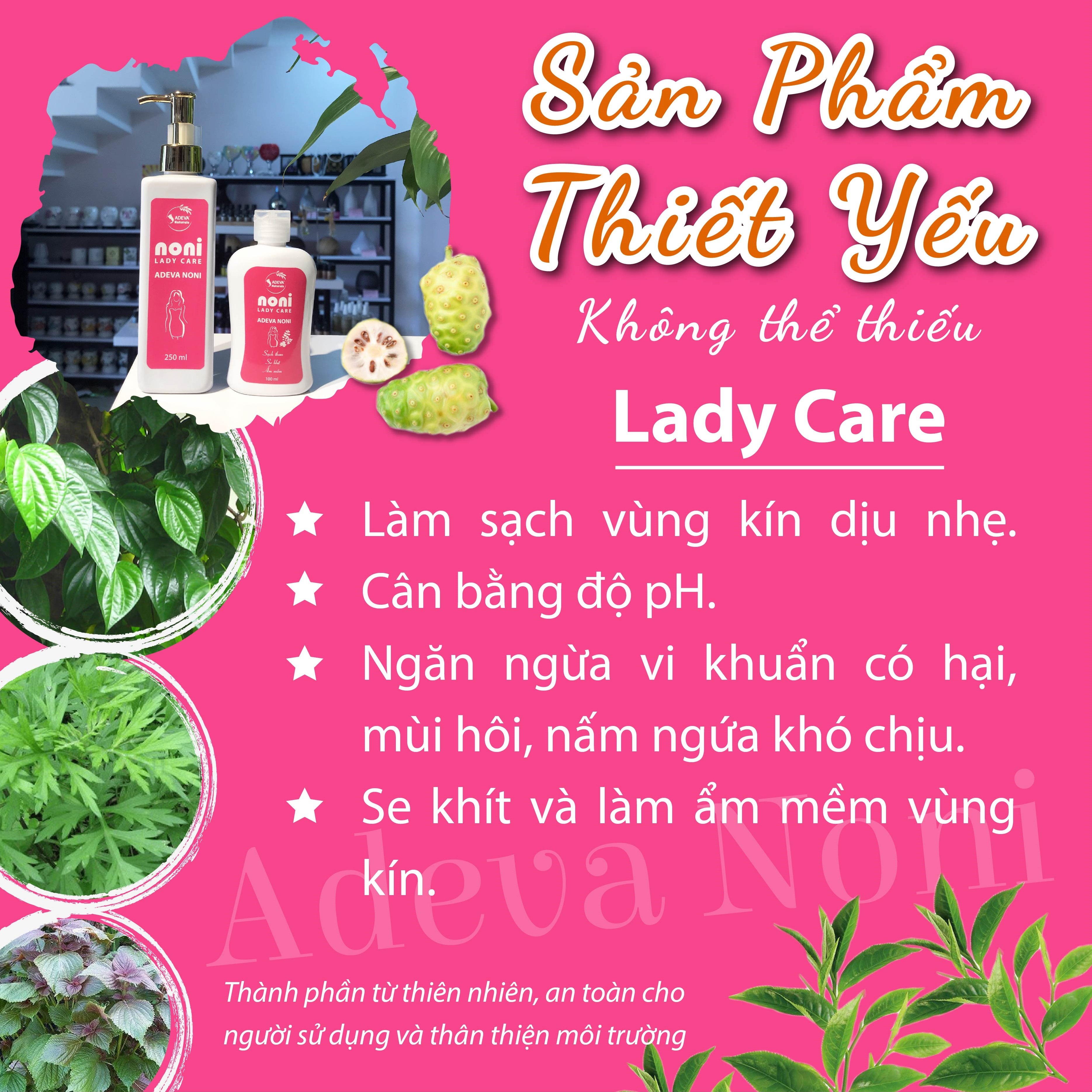 Dung dịch vệ sinh phụ nữ từ thảo dược thiên nhiên Adeva Noni - Sạch the mát, khử mùi, giảm viêm nhiễm phụ khoa, an toàn tuyệt đối cho cô bé của bạn