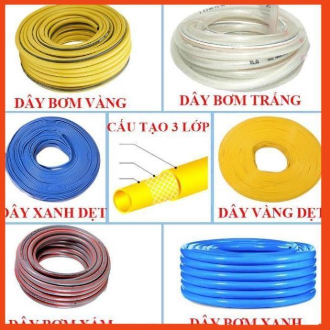 Bộ dây vòi xịt nước rửa xe,tưới cây tăng áp 3 lần 3-5M( nối nhựa xanh) 206317