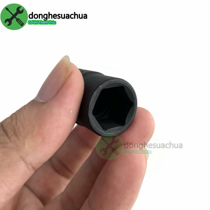 Tuýp 14mm 3/8 Kingtony 353514M loại ngắn 6 cạnh màu đen