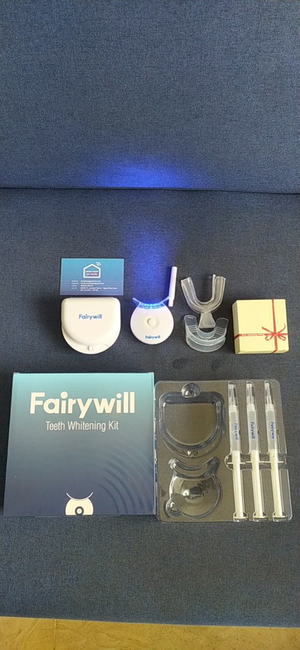 Bộ KIT tẩy trắng răng tại nhà FAIRYWILL FW-101 Máy làm trắng răng chính hãng Mỹ an toàn, lành tính, không gây kích ứng, thích hợp cho mọi loại răng - Hàng Chính Hãng