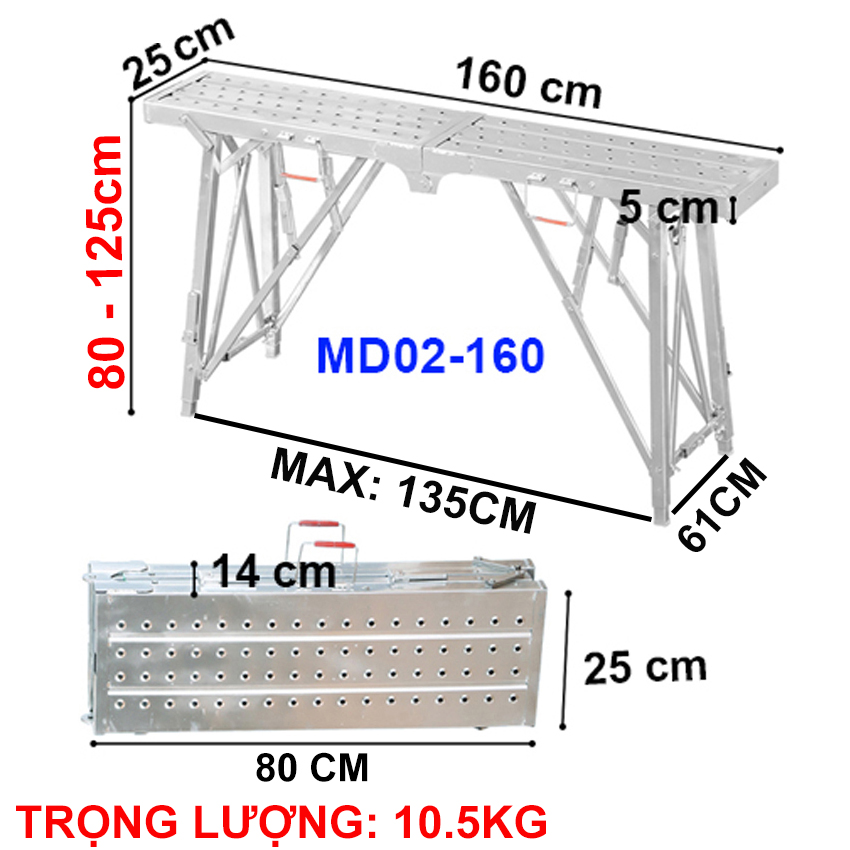 Giàn giáo gấp gọn đa năng MD02-160