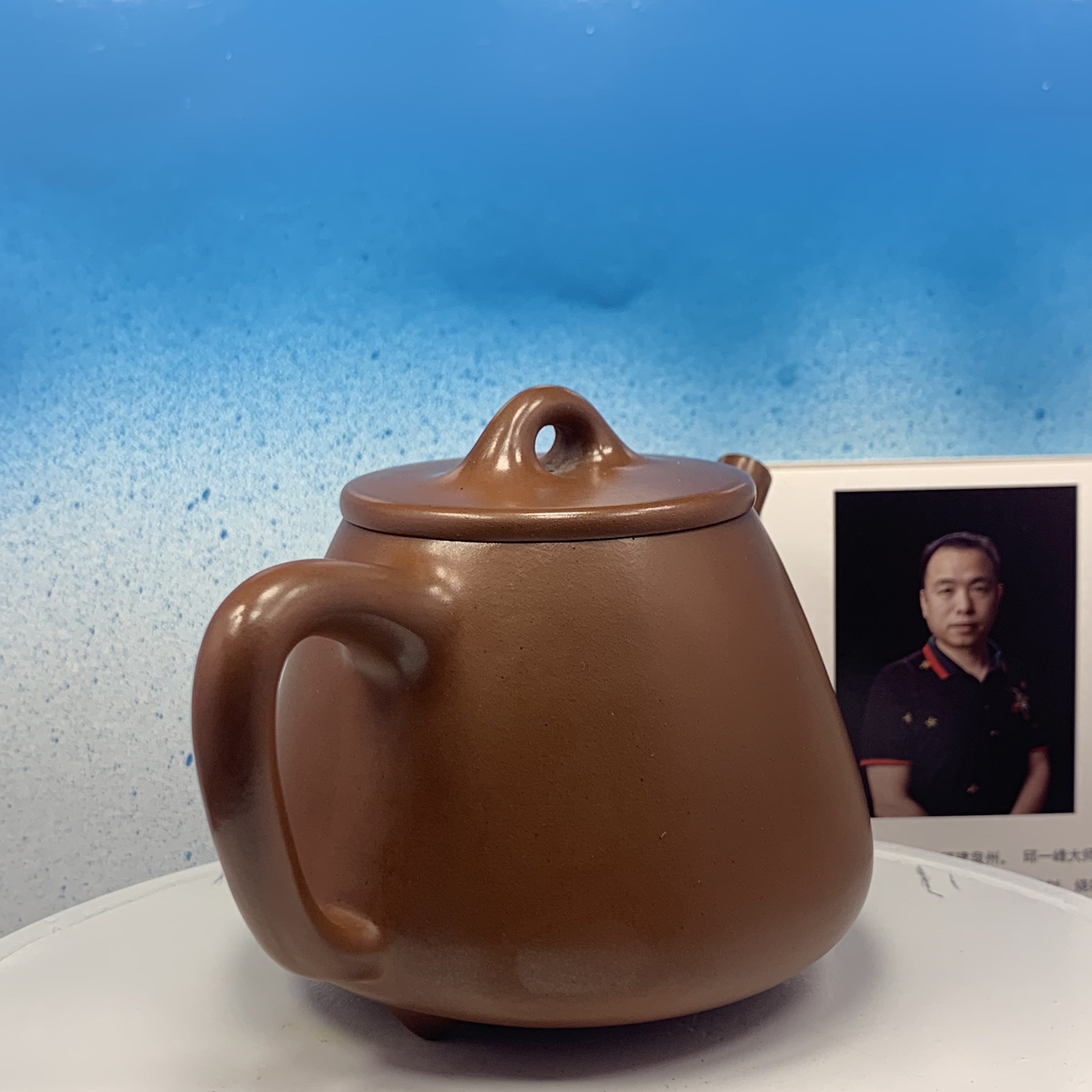 Ấm trà Thạch Biều cao, gốm thô nguyên bản, nê hưng khâm châu, chế tác hoàn toàn bằng tay