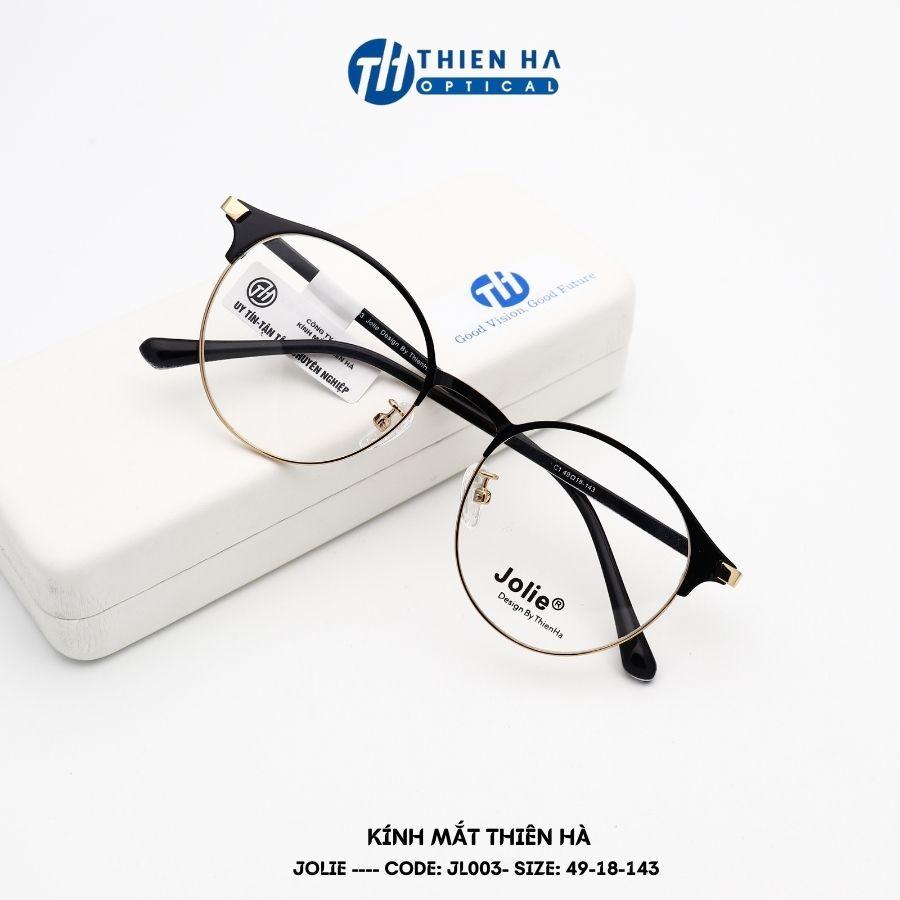 Gọng kính tròn nữ cao cấp Thiên Hà OPTICAL thiết kế độc quyền chất liệu nhẹ Metal Acetate cao cấp màu sắc lạ JOLIE JL003