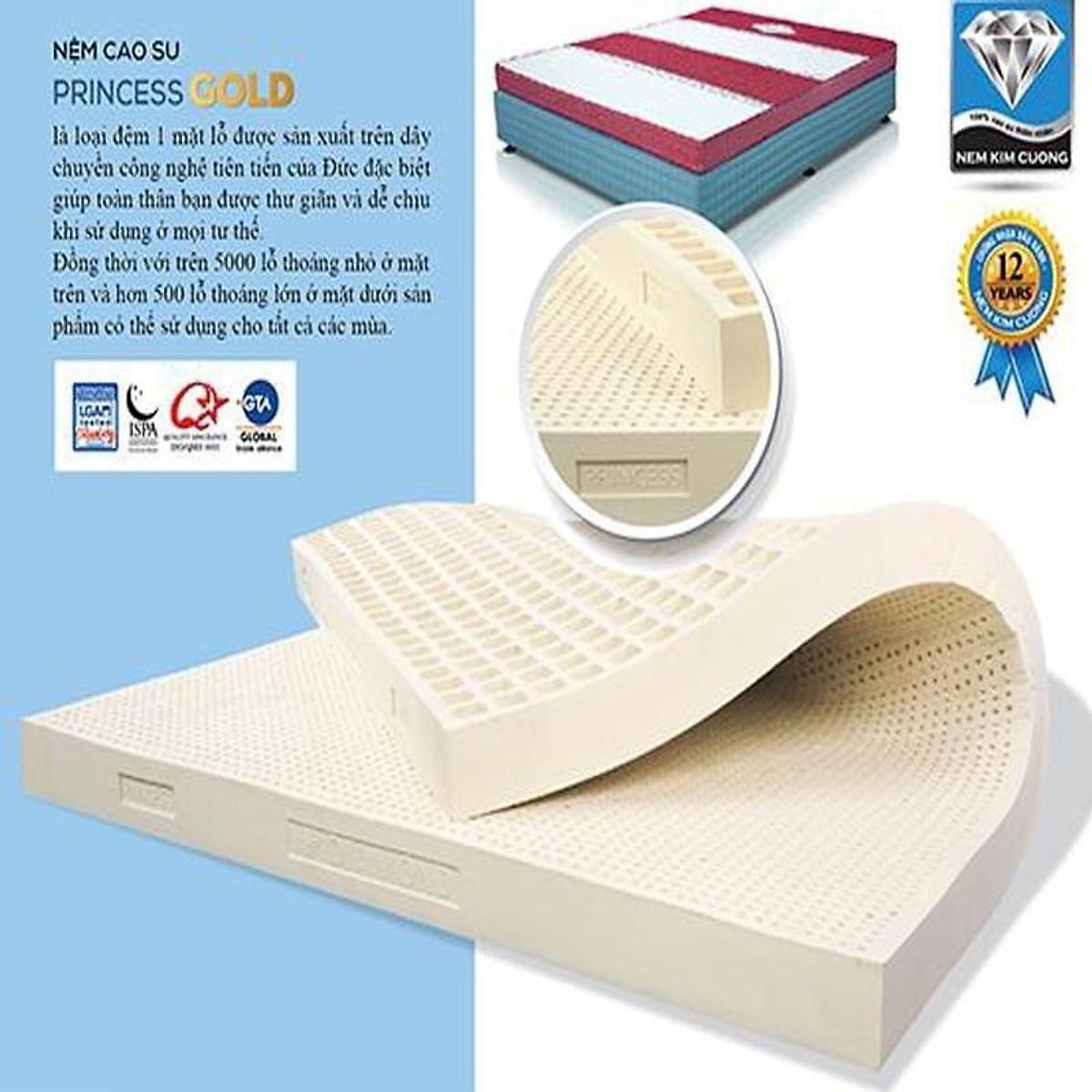Đệm Cao Su thiên nhiên xuất khẩu Kim Cương Princess Gold