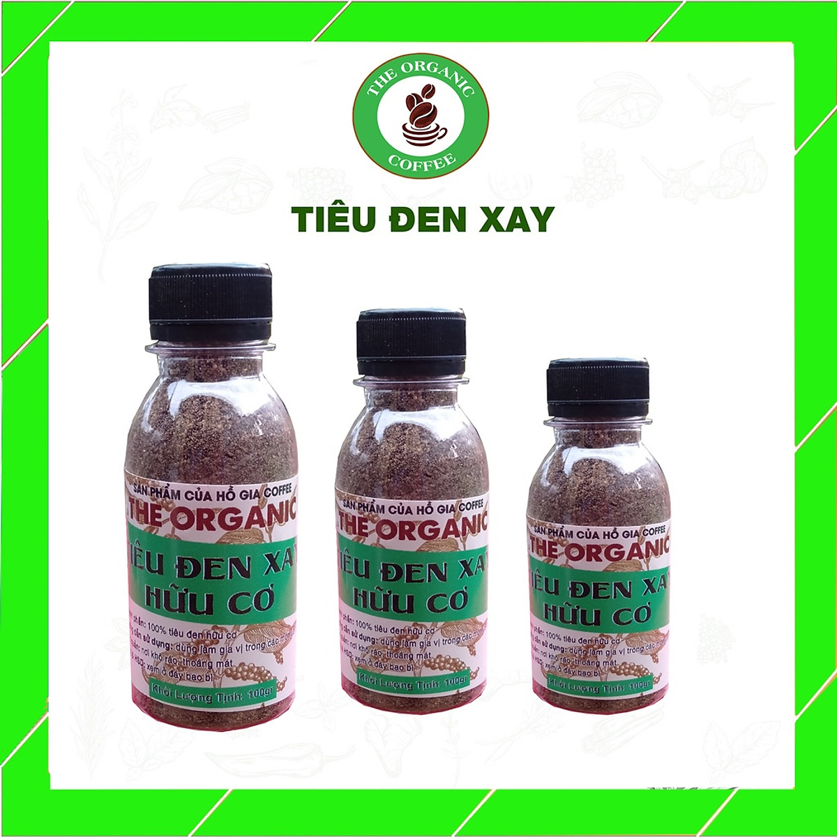 Tiêu Đen Xay Hữu Cơ 100gr - Nguyên chất từ tiêu đen hữu cơ