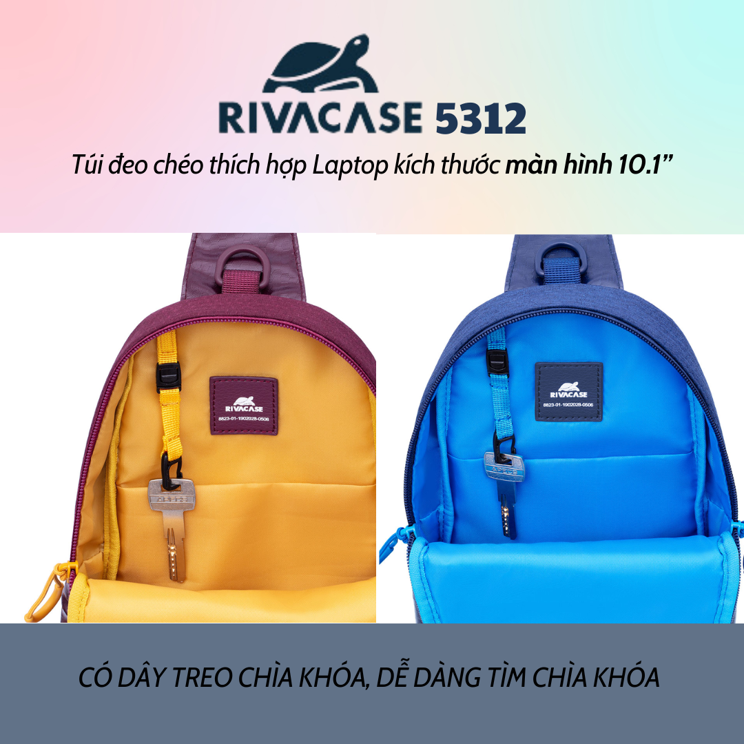 Túi Đeo Chéo Thắt Lưng RIVACASE 5312 - Bảo Hành 24 Tháng - Hàng Chính Hãng