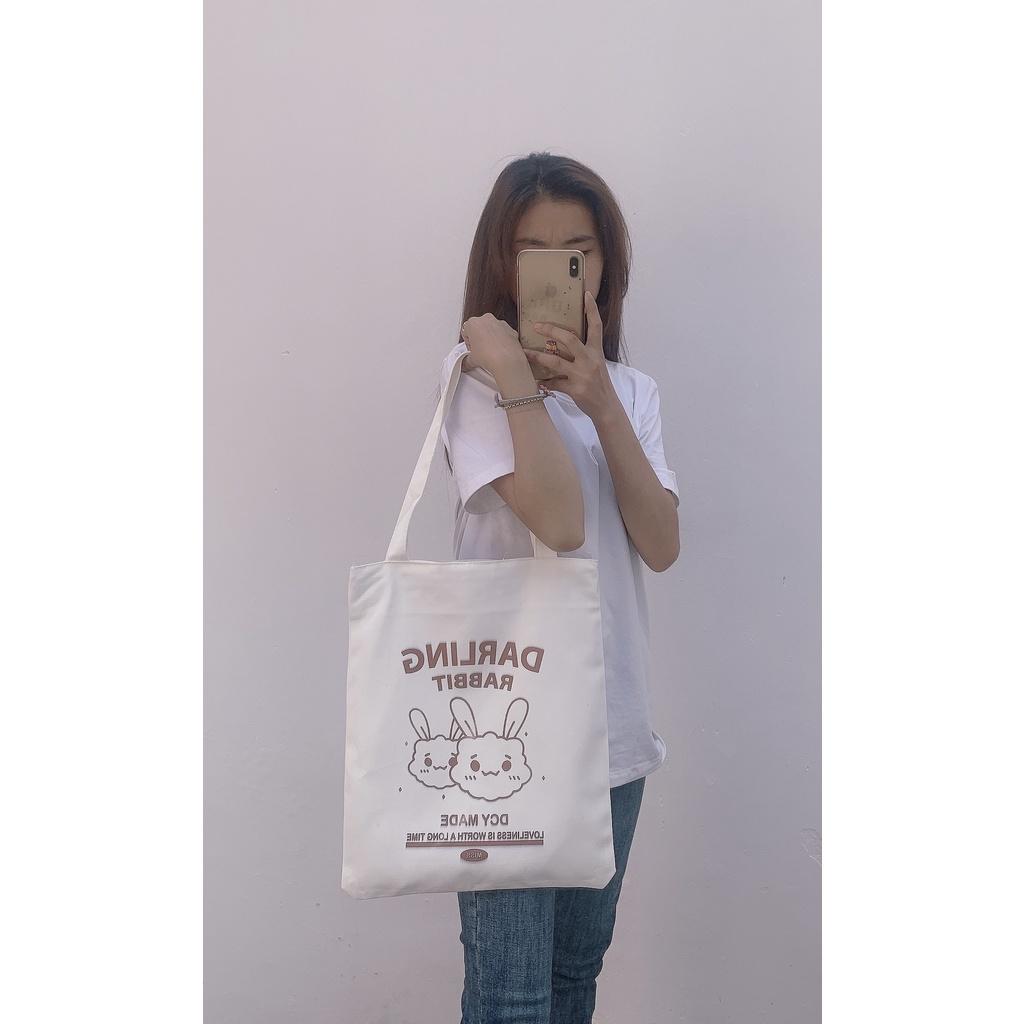 Túi Tote In Thỏ Darling Rabbit TT15