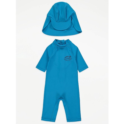 [FORM NHỎ] Set bộ quần áo bơi kèm mũ GEOGRE_UK sz 9-12m, 12-18m, 1.5-2y, 2-3y, 3-4y, 4-5y, 5-6y - 1