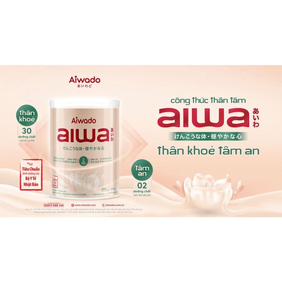 Sữa bột Aiwado Aiwa - Thân Khoẻ Tâm An lon 810g