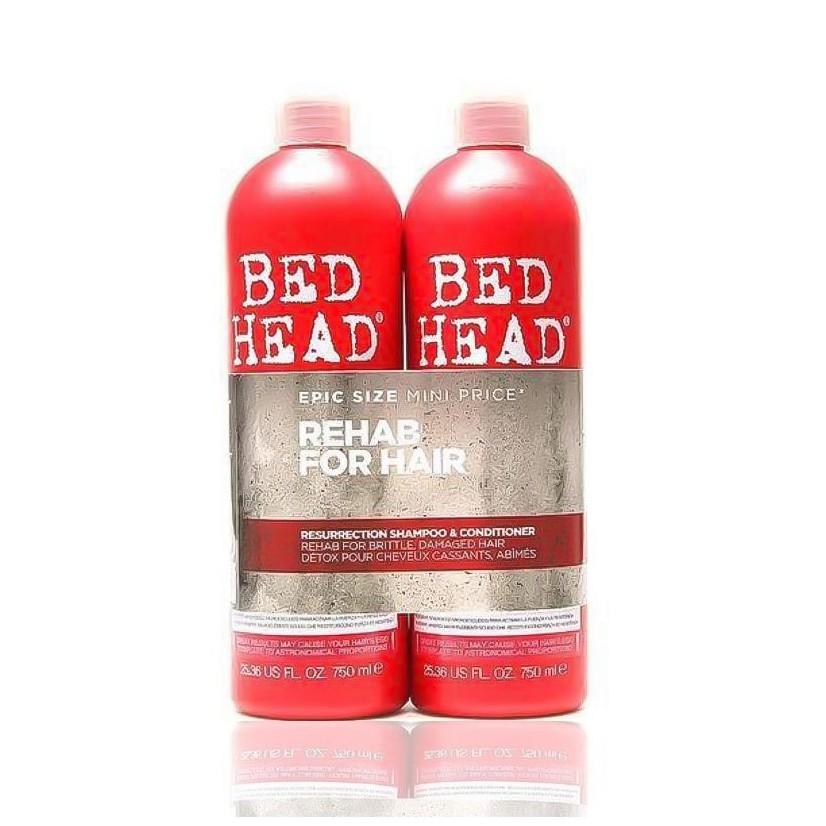 Bộ dầu gội xả, dầu gội Tigi Bed Head 750ml, 2 dưỡng ẩm và phục hồi tóc hư tổn