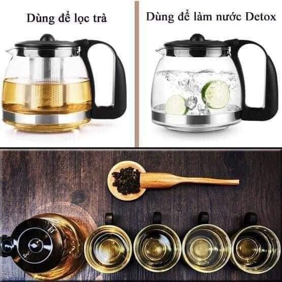Bình lọc trà thủy tinh