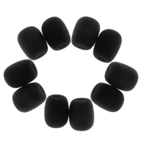 4- Mini Microphone Sponge Windscreen Pack of 10 Black