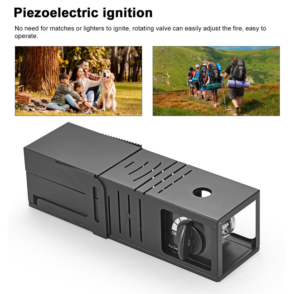 Camping Cassette Stove Portable Folding Camp Gases Burner Butane Stove with Piezoelectric Ignition for Outdoor Cooking Camping Pincnic Backpacking Hiking