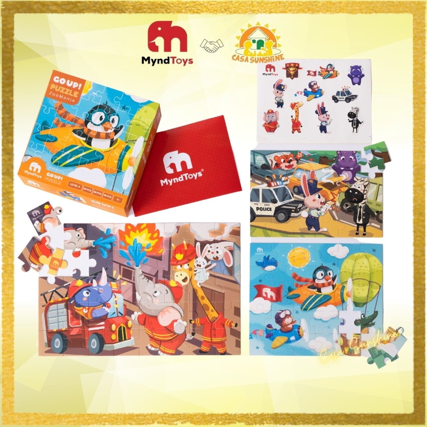 Casa Sunshine - Đồ chơi xếp hình thông minh Myndtoys - GO UP PUZZLE ZOOMANIA