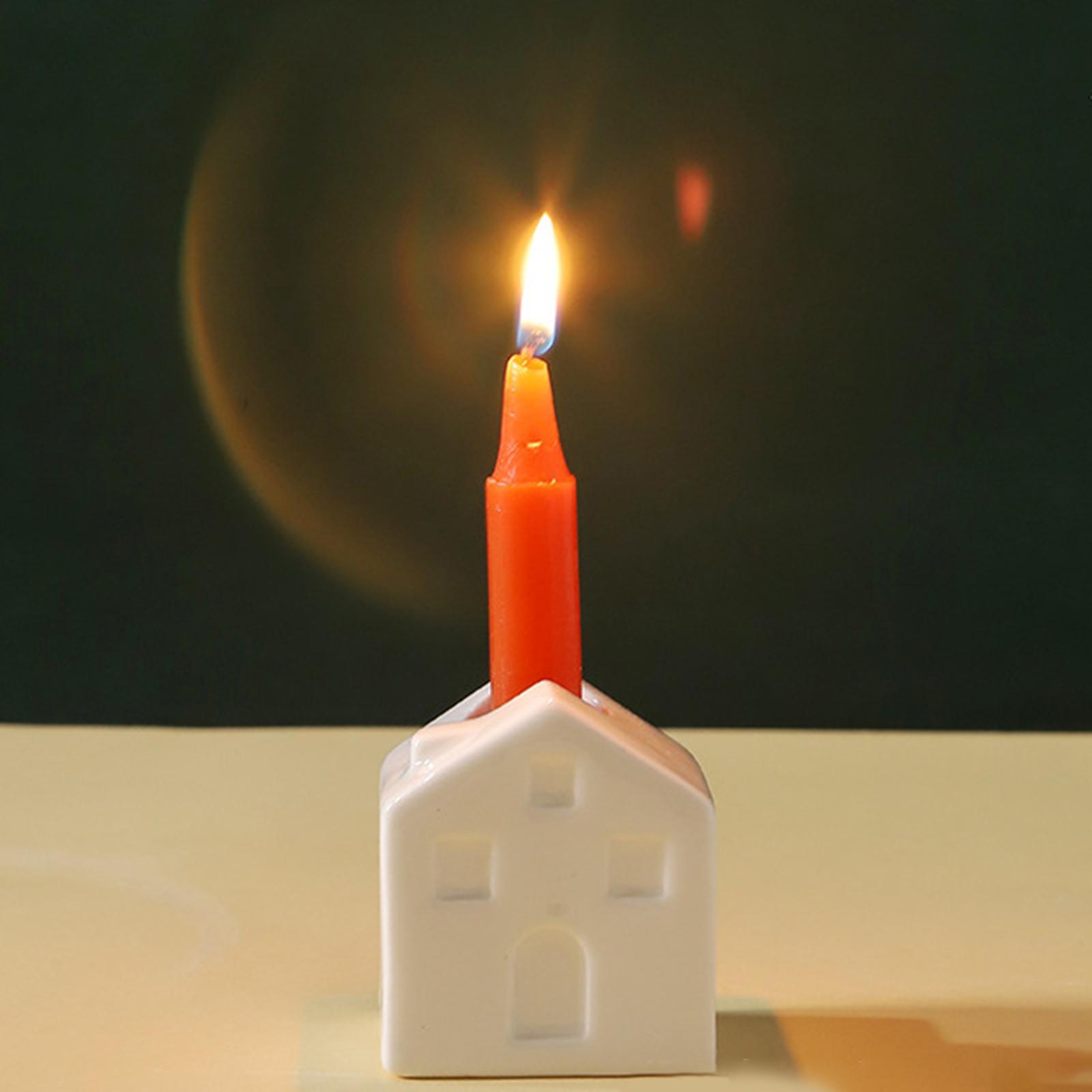 Ceramic Candle Holder Decoration Display Stand Figurines for Tabletop Minimalist Home