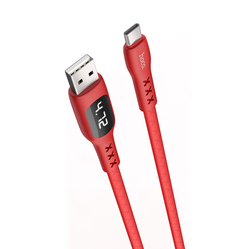 Dây cáp sạc USB Type-C Hoco s6 , Tích hợp màn hình LCD chính hãng