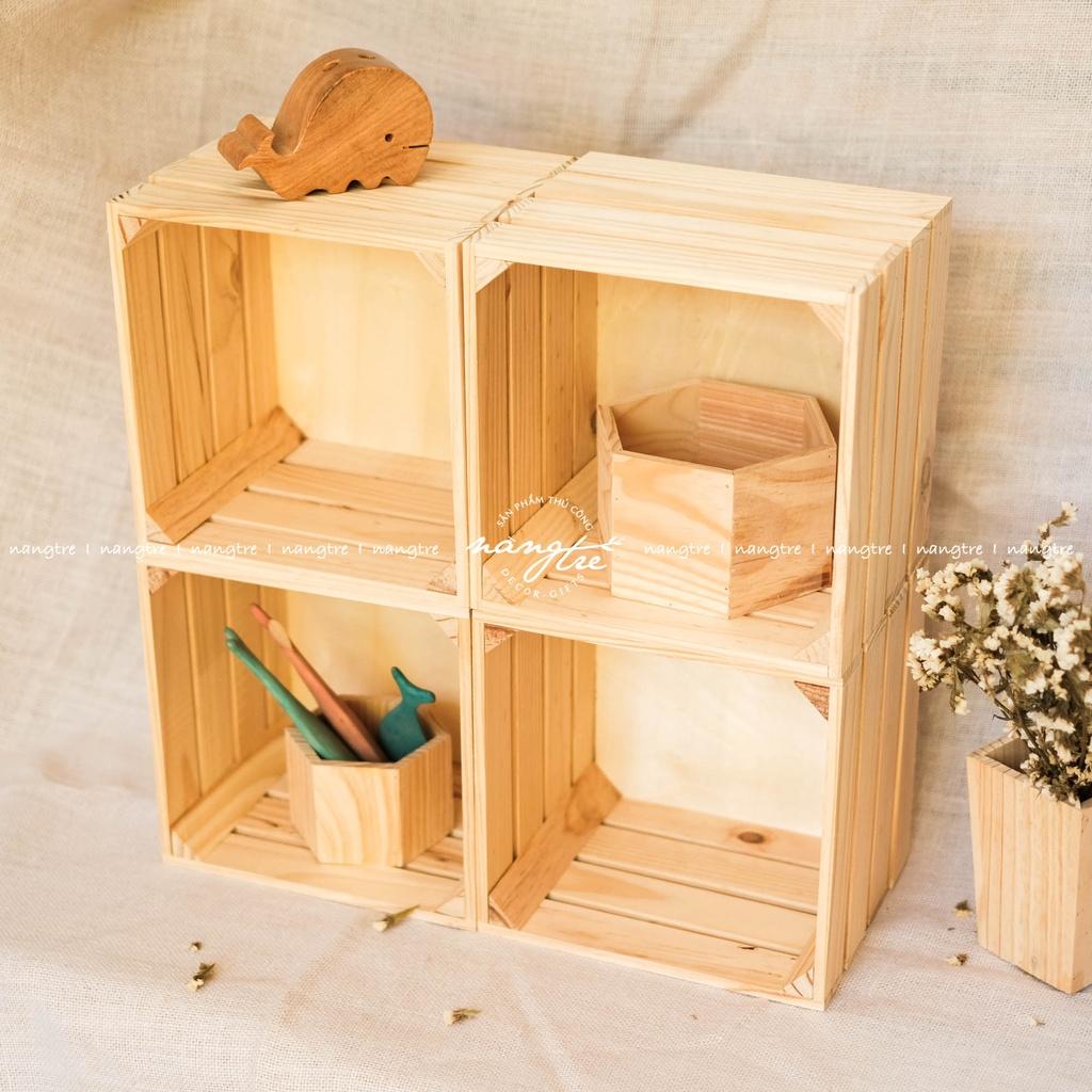 Kệ gỗ vuông pallet -Thùng gỗ pallet vuông/Wooden pallet