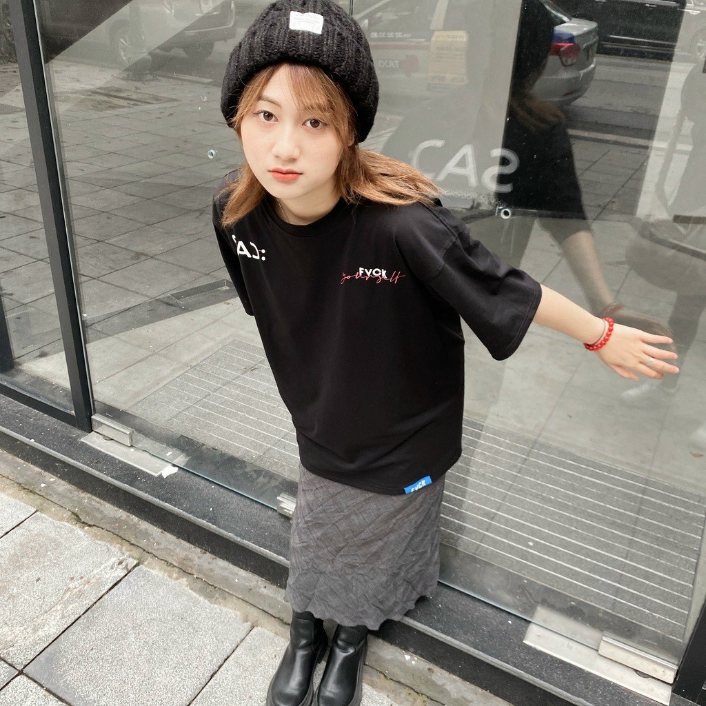 Áo thun nam nữ FVCK BAD DAY áo phông tay lỡ unisex from rộng Miashop