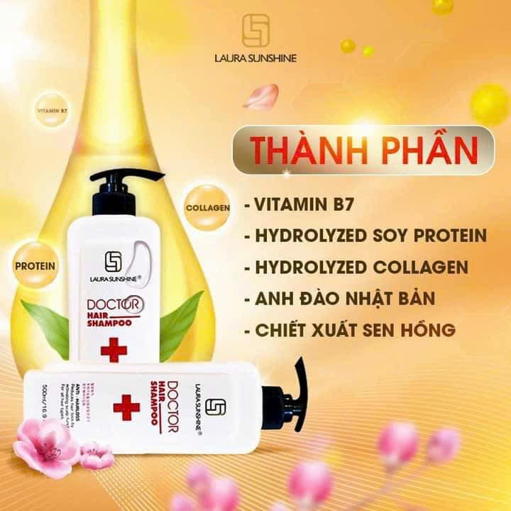 Dầu gội hỗ trợ giảm rụng tóc và kích thích mọc tóc Doctor Hair Laura Sunshine 500ml - Nhật Kim Anh