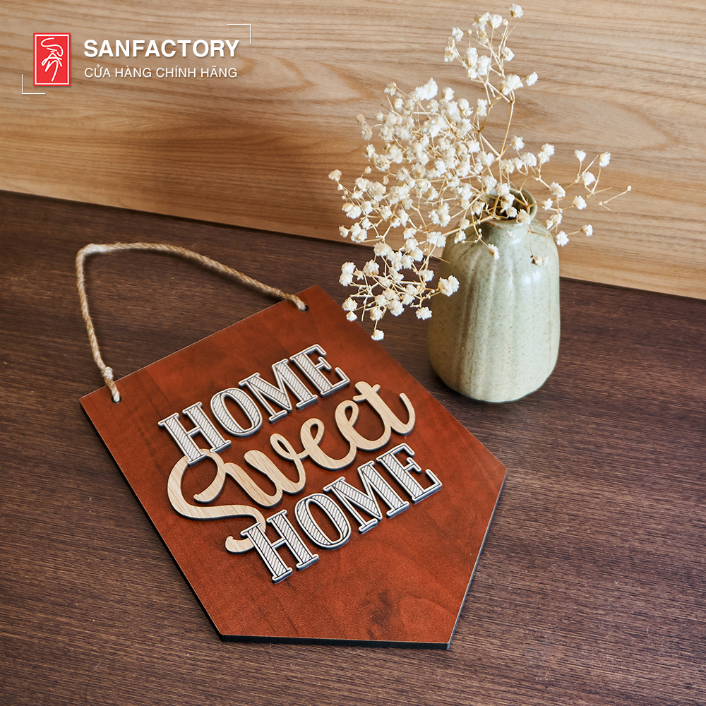 Bảng gỗ treo tường decor trang trí Home Sweet Home