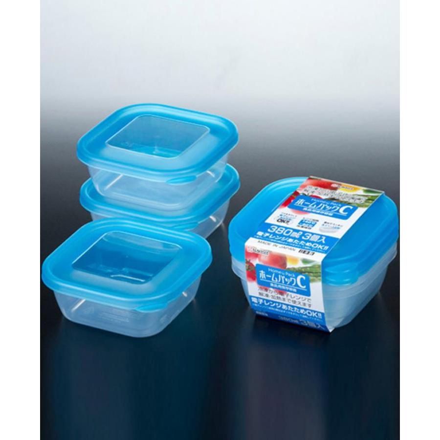 Combo hộp nhựa 380ml màu xanh nội địa Nhật Bản