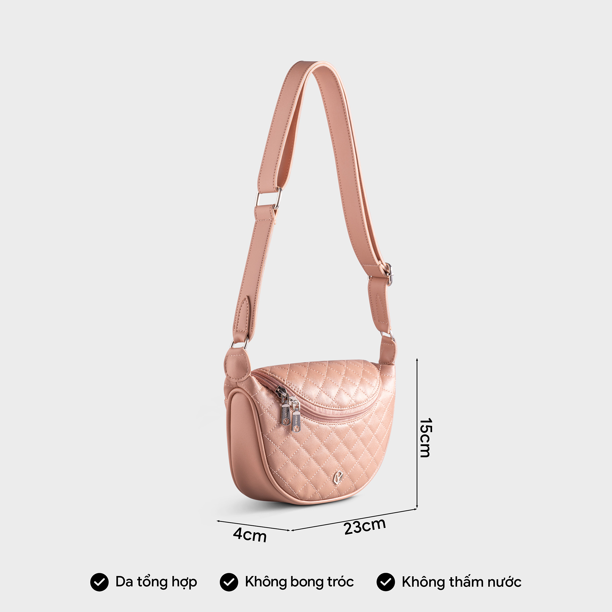 Túi Yuumy ( Thời trang nữ dáng bao tử size 23 - Túi đeo chéo da Seasand YN174 )