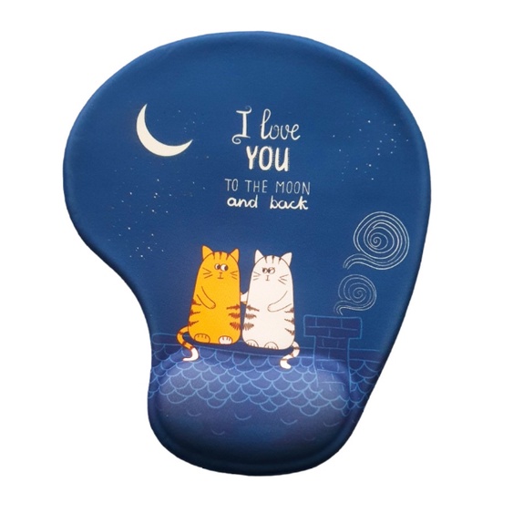Lót Chuột Có Đệm Tay Chống Mỏi Chất Liệu Silicon Siêu Êm - Hàng Nhập Khẩu - I Love You Đệm Tay