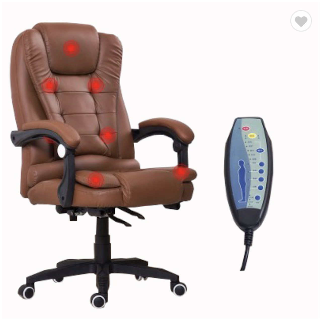 Ghế Làm Việc Văn Phòng Rung Massage 07 Điểm Kèm Remote Điều Khiển AMA-HH002-U (Nhiều Màu)