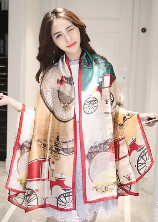 Khăn Choàng Cổ Lụa Hàng Châu Thời Trang - KLHC11901