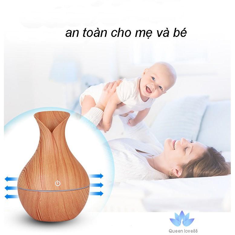 Máy Xông Tinh Dầu ️  ️ Máy Phun Sương Tạo Ẩm Sát Khuẩn VÂN GỖ CỔ CAO Khuếch Tán Tinh Dầu